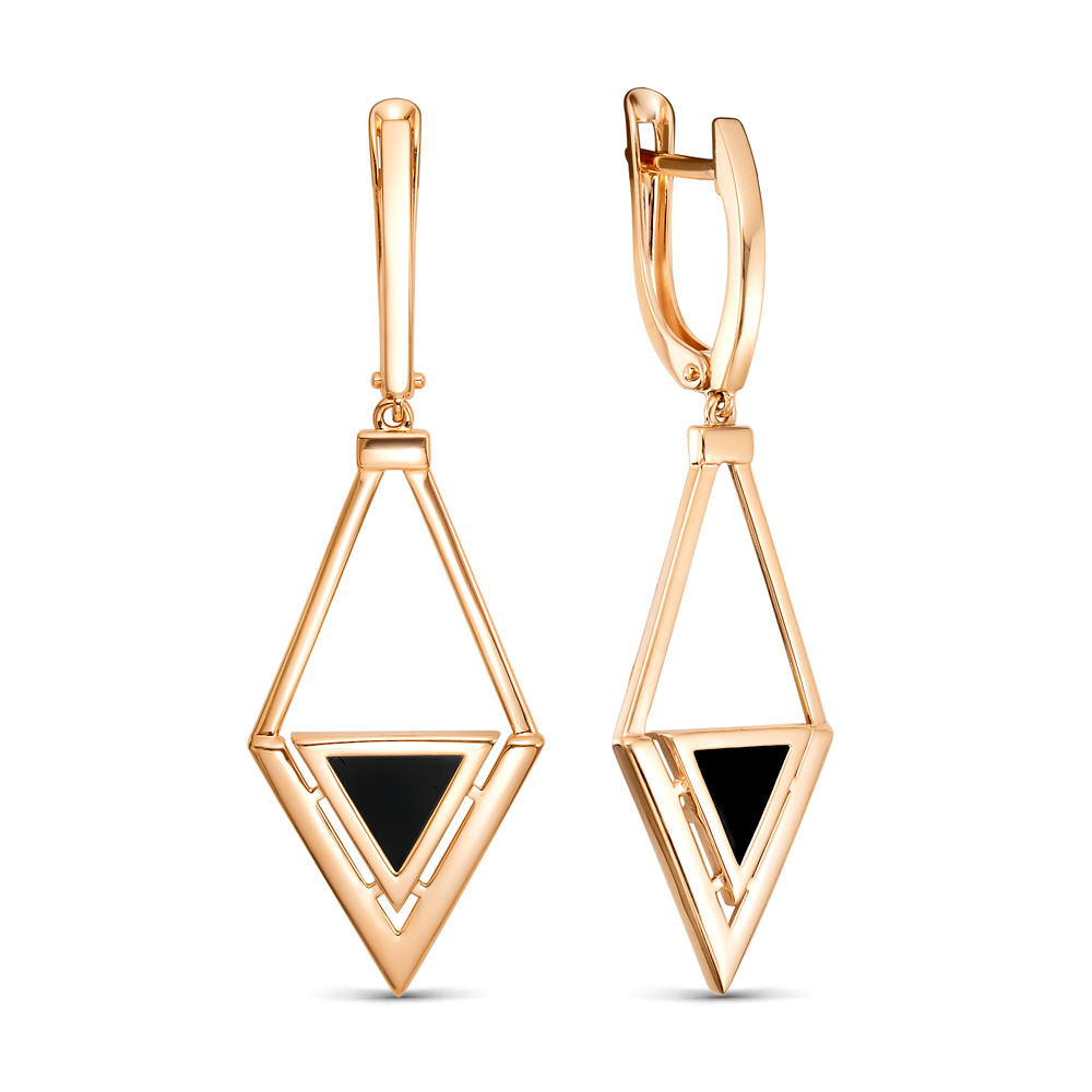 Серьги из белого золота с Агатом