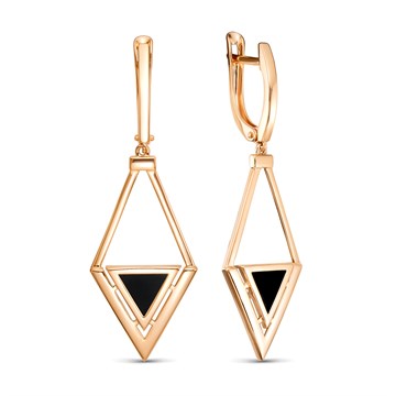 Серьги из белого золота с Агатом