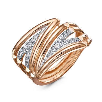 Кольцо из белого золота с фианитом