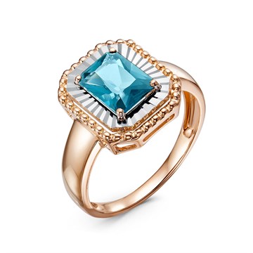 Кольцо из белого золота с топазом