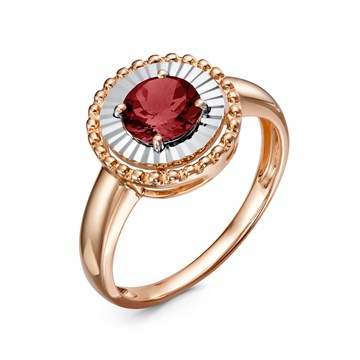 Кольцо из белого золота с Гранатом