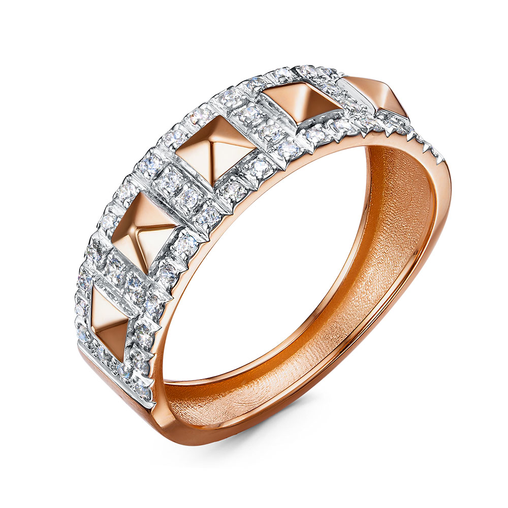 Кольцо из белого золота с фианитом