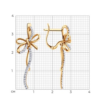 Серьги из&nbsp;золота с&nbsp;фианитом