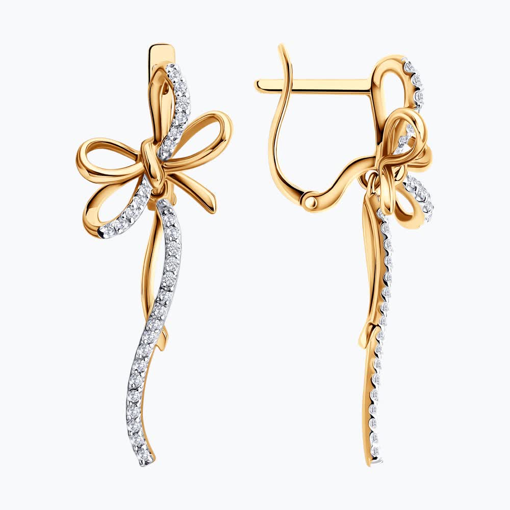 Серьги из&nbsp;золота с&nbsp;фианитом