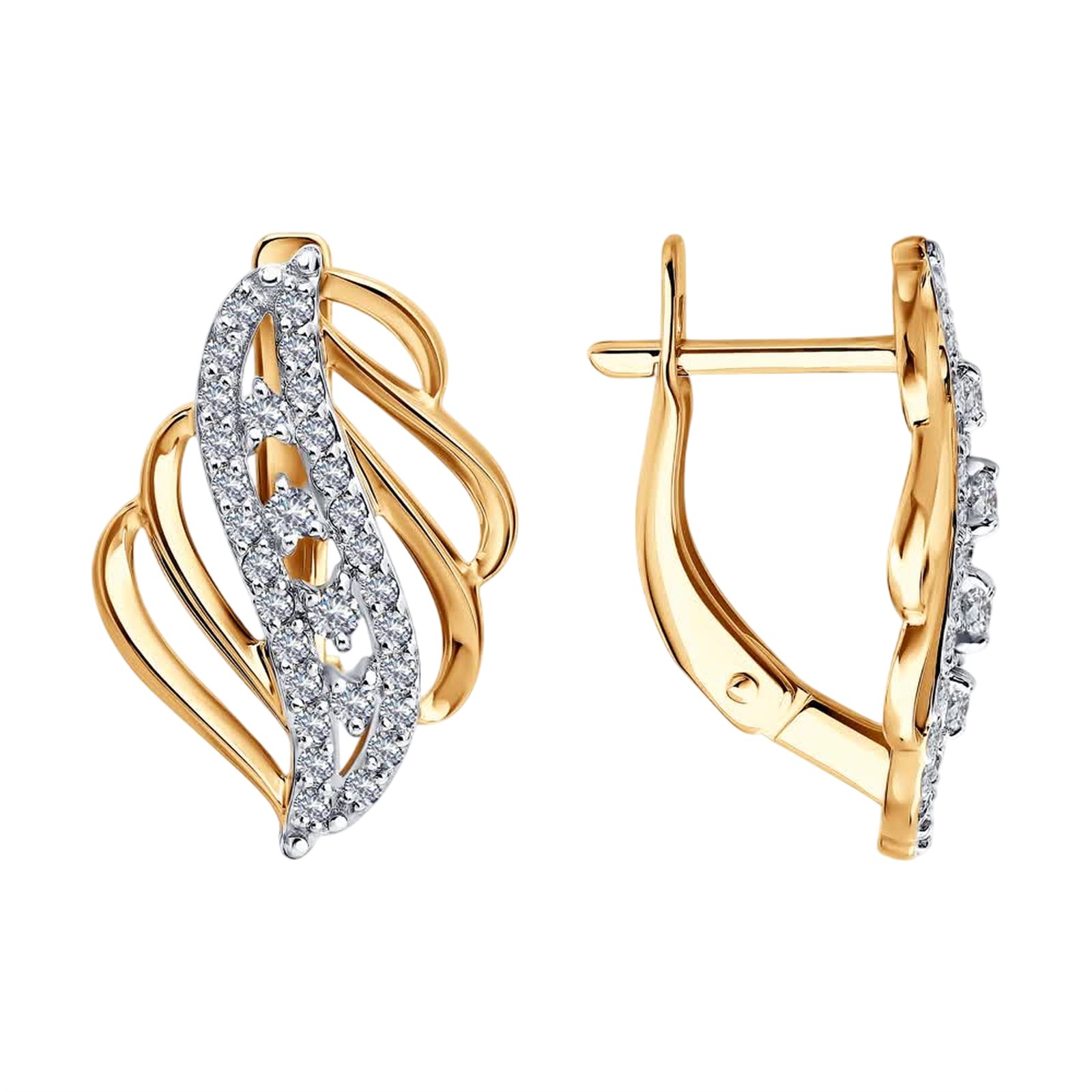 Серьги из&nbsp;золота с&nbsp;фианитом