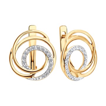 Серьги из&nbsp;золота с&nbsp;фианитом