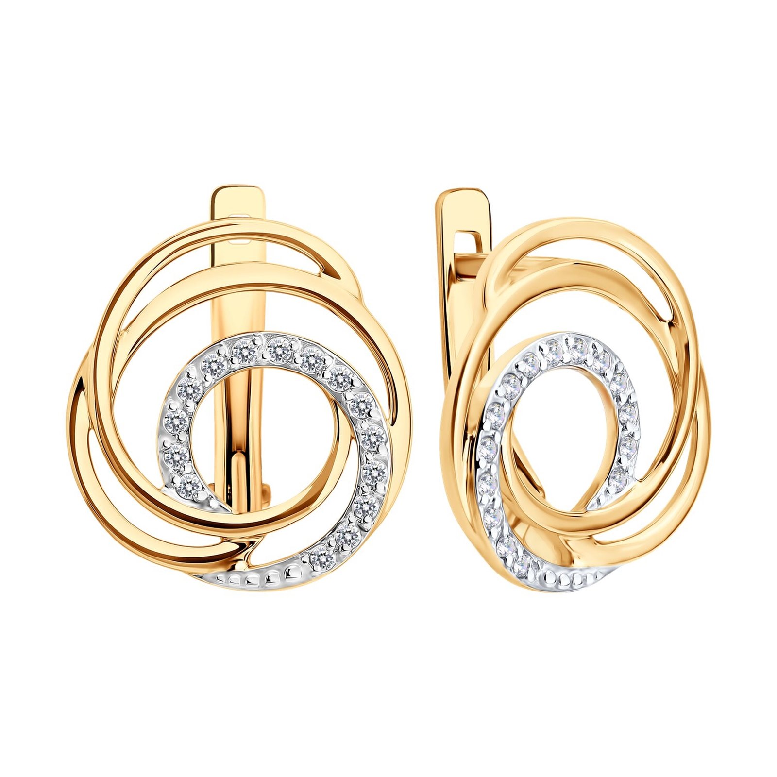 Серьги из&nbsp;золота с&nbsp;фианитом