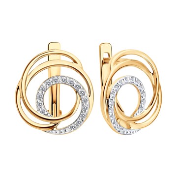 Серьги из&nbsp;золота с&nbsp;фианитом