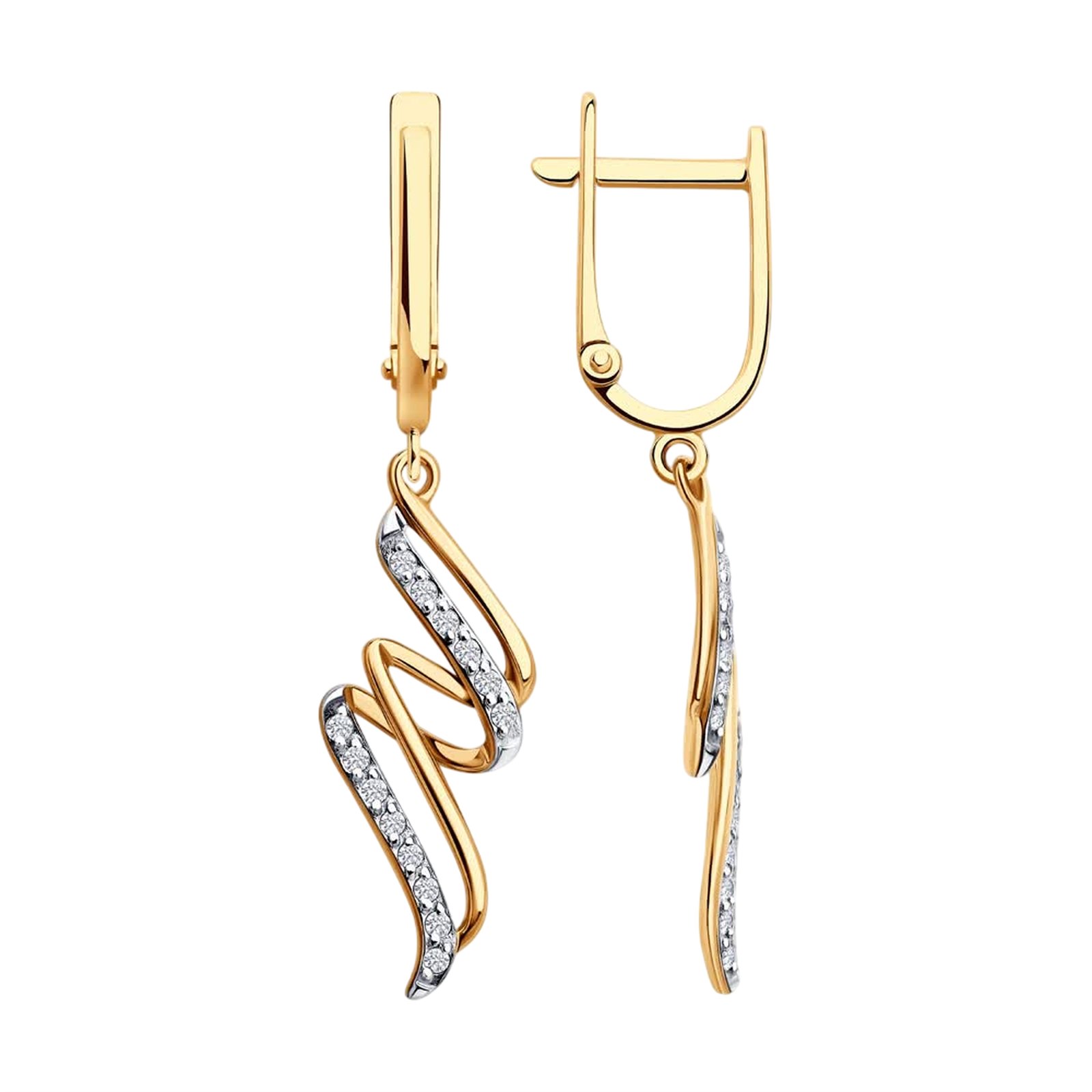 Серьги из&nbsp;золота с&nbsp;фианитом