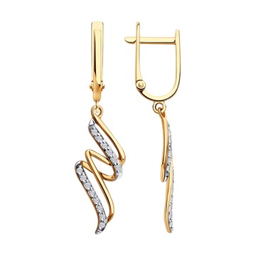 Серьги из&nbsp;золота с&nbsp;фианитом