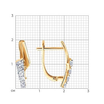 Серьги из&nbsp;золота с&nbsp;фианитом