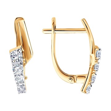 Серьги из&nbsp;золота с&nbsp;фианитом