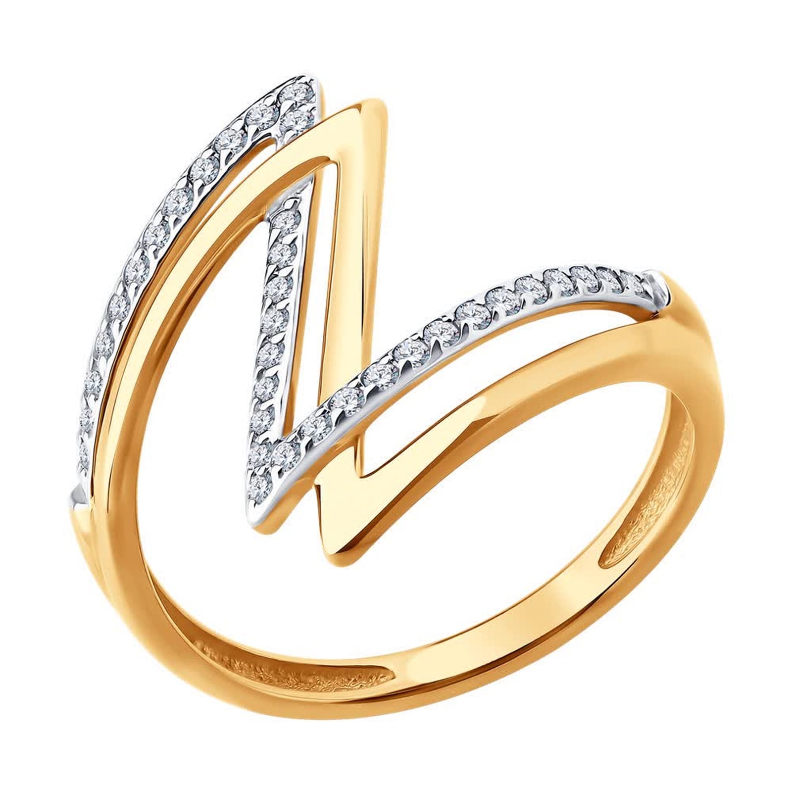 Кольцо из&nbsp;золота с&nbsp;фианитом