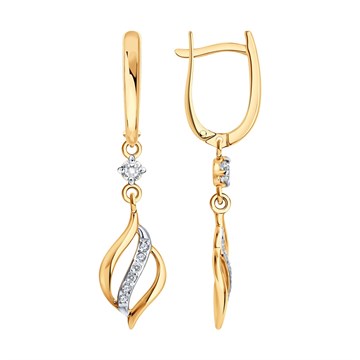 Серьги из&nbsp;золота с&nbsp;фианитом