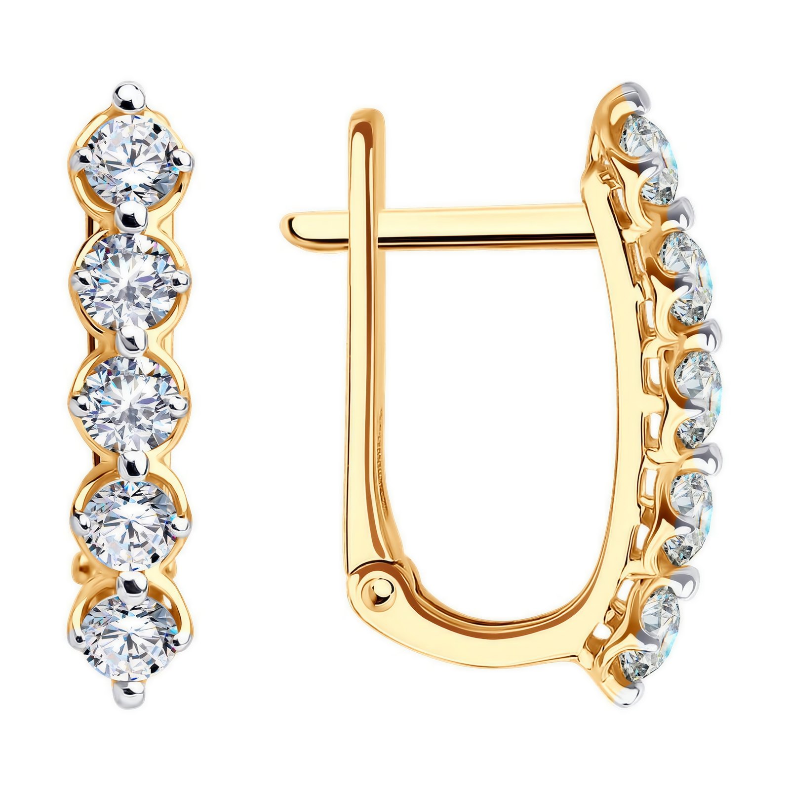 Серьги из&nbsp;золота с&nbsp;фианитом