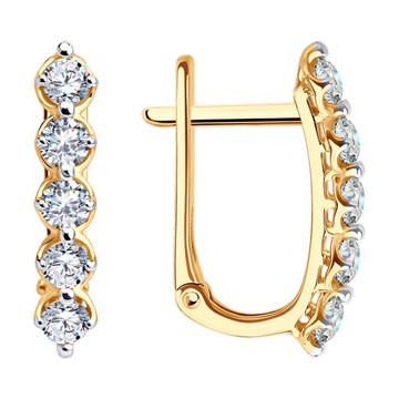 Серьги из&nbsp;золота с&nbsp;фианитом