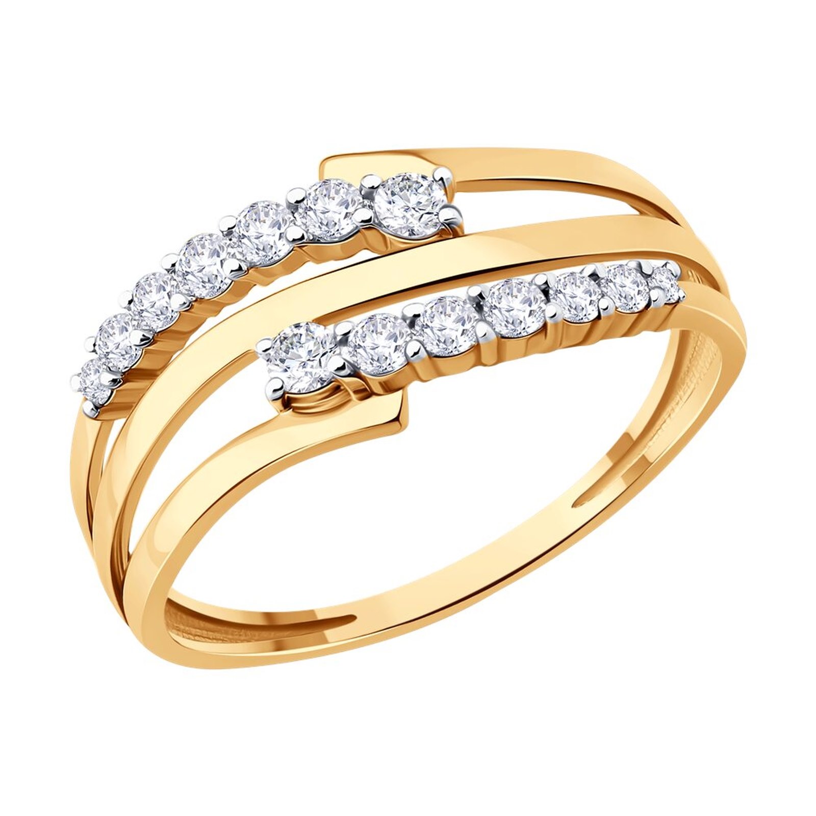 Кольцо из&nbsp;золота с&nbsp;фианитом