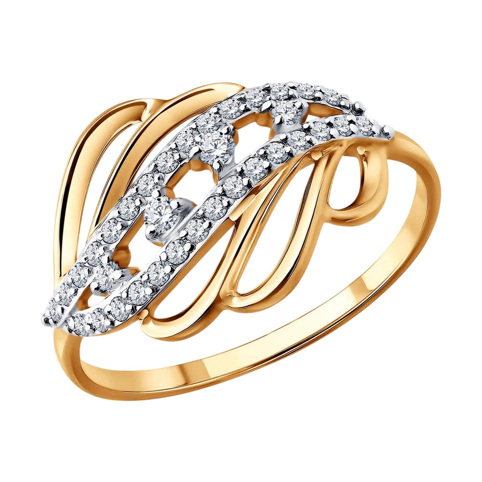 Кольцо из&nbsp;золота с&nbsp;фианитом