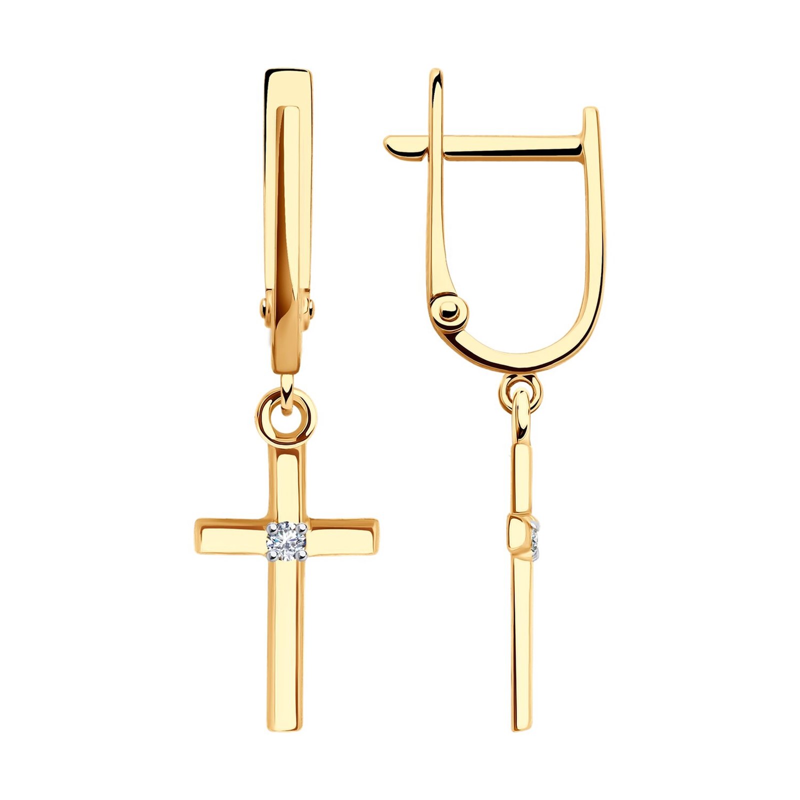 Серьги из&nbsp;золота с&nbsp;фианитом