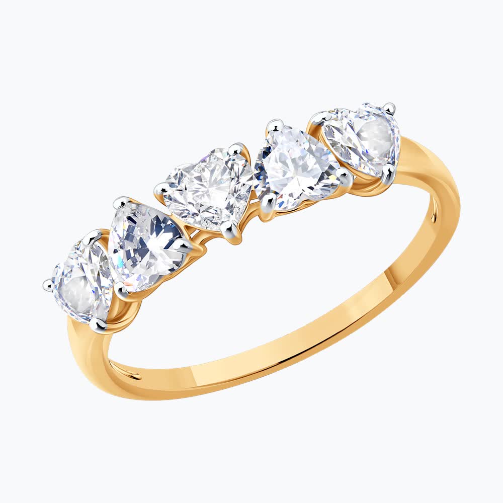 Кольцо из&nbsp;золота с&nbsp;фианитом