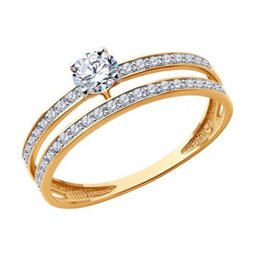 Кольцо из&nbsp;золота с&nbsp;фианитом