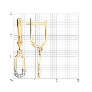 Серьги из&nbsp;золота с&nbsp;фианитом