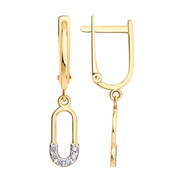 Серьги из&nbsp;золота с&nbsp;фианитом