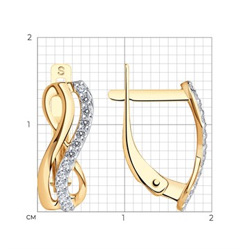 Серьги из&nbsp;золота с&nbsp;фианитом