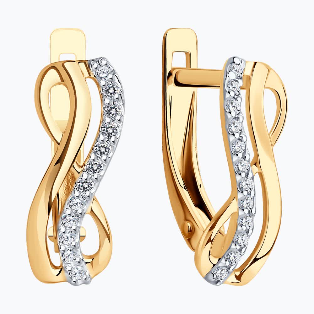 Серьги из&nbsp;золота с&nbsp;фианитом