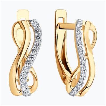 Серьги из&nbsp;золота с&nbsp;фианитом