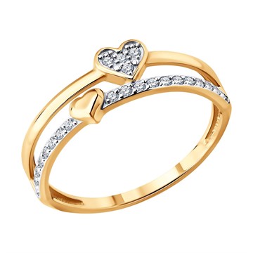 Кольцо из&nbsp;золота с&nbsp;фианитом