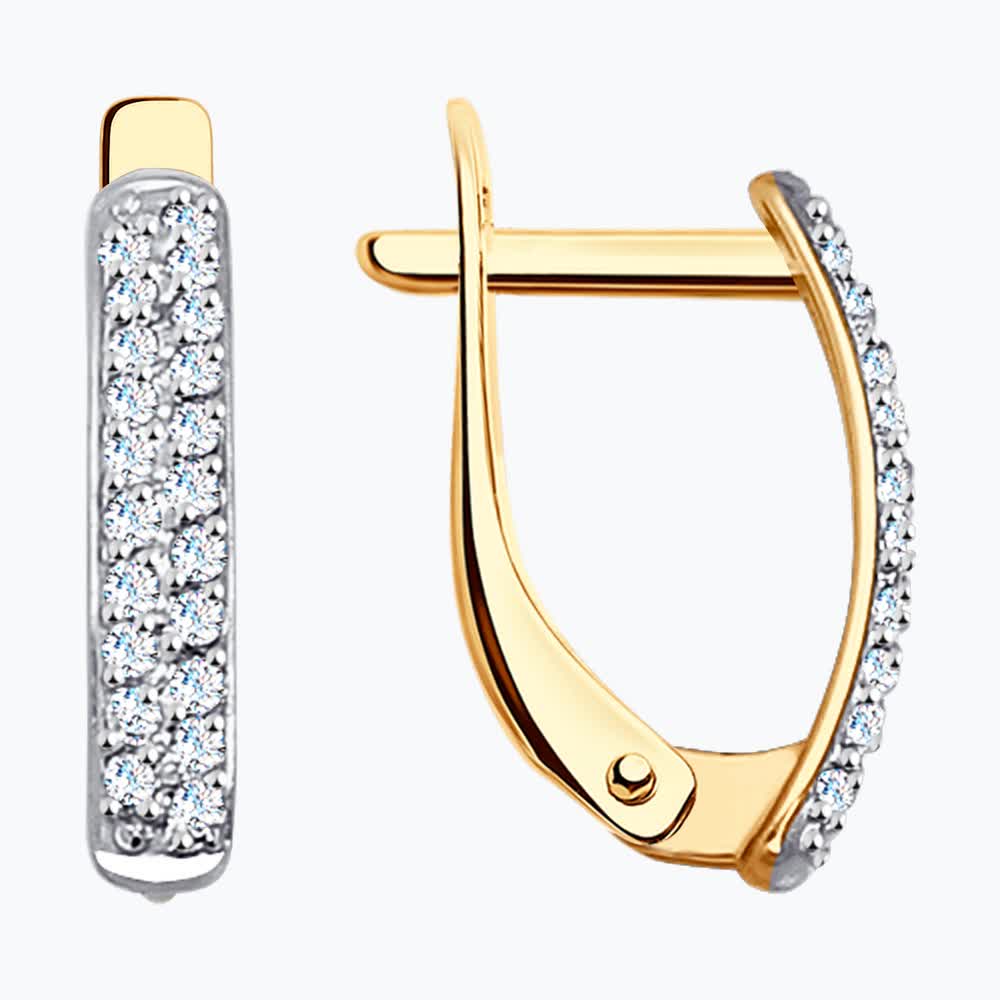 Серьги из&nbsp;золота с&nbsp;фианитом