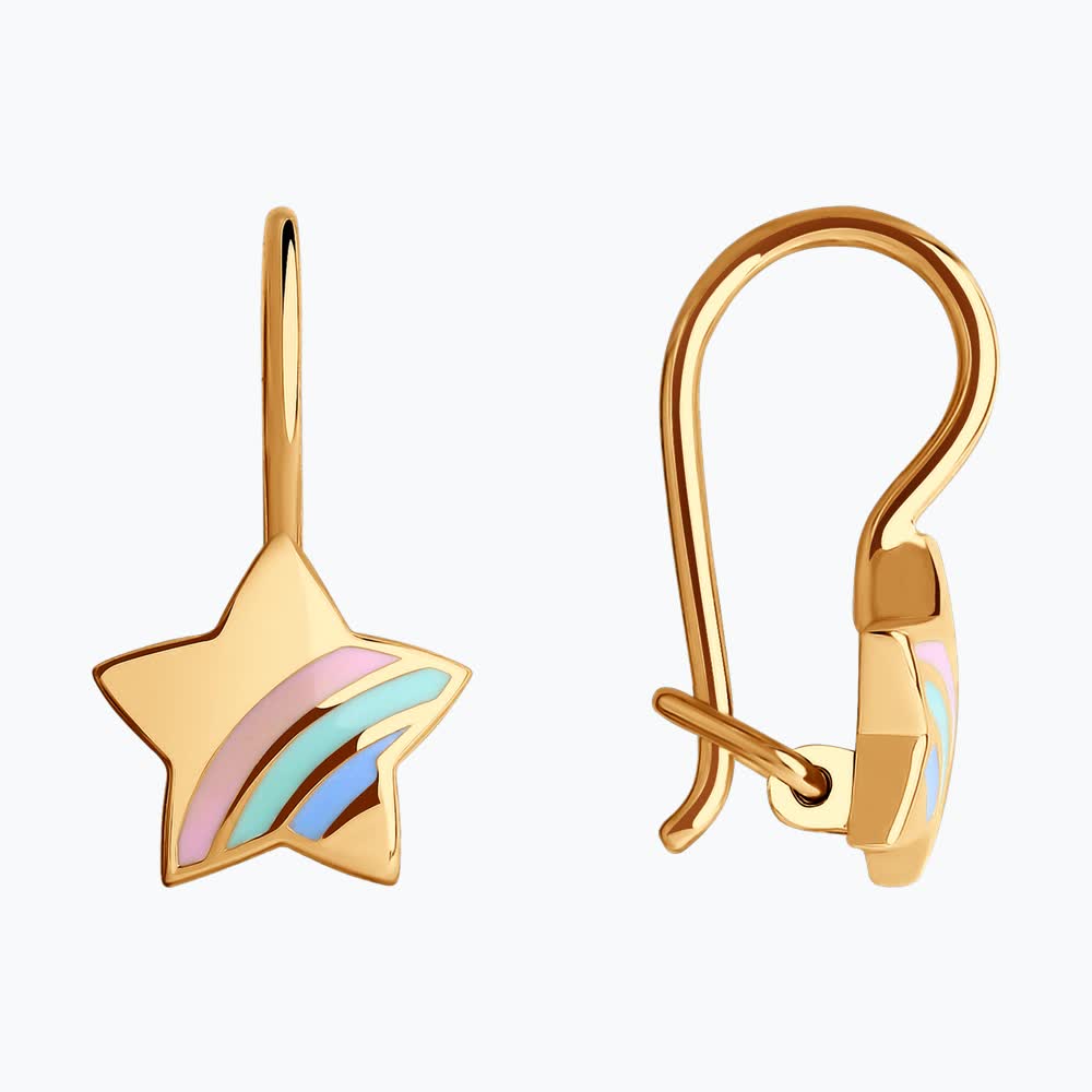 Серьги из&nbsp;золота с&nbsp;эмалью