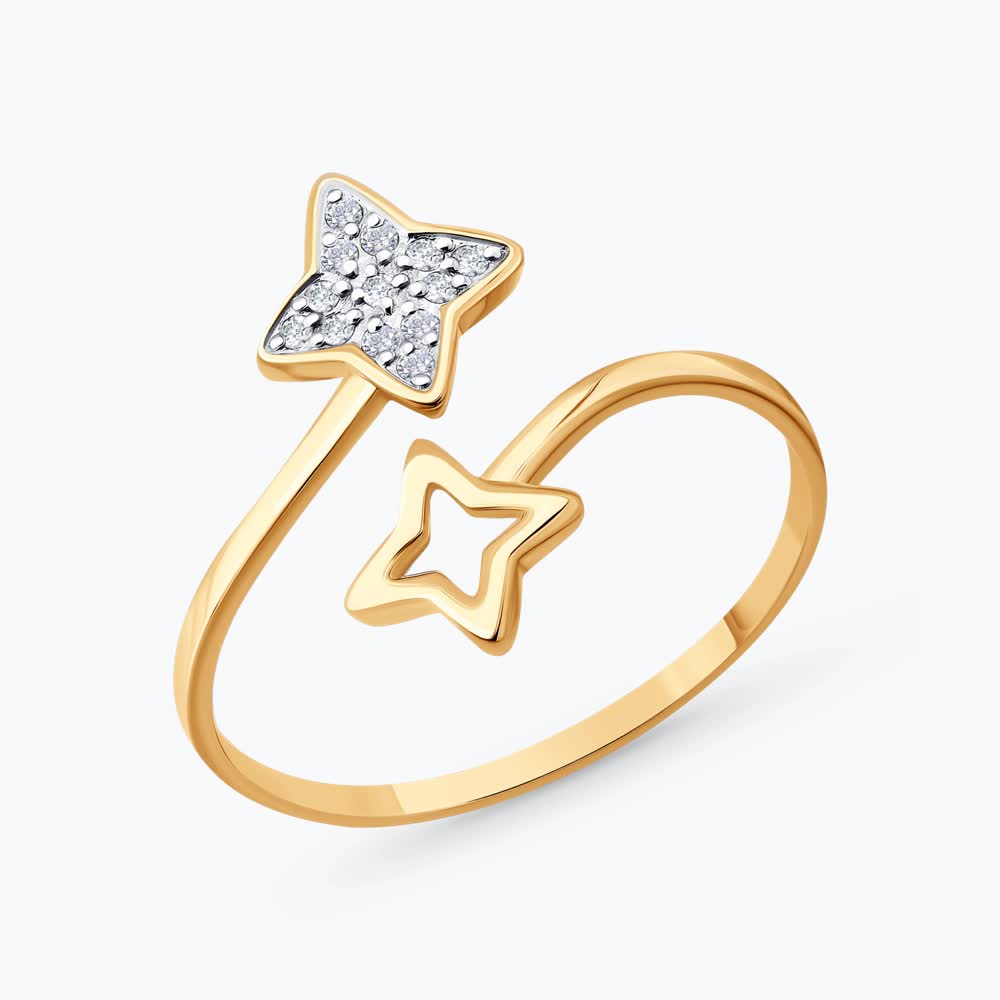 Кольцо из&nbsp;золота с&nbsp;фианитом