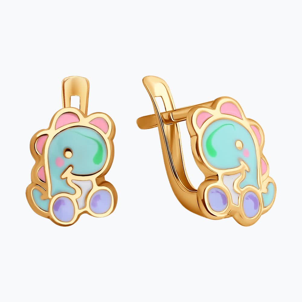 Серьги из&nbsp;золота с&nbsp;эмалью