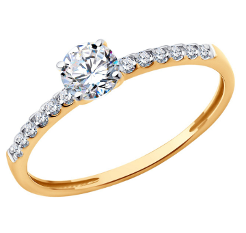 Кольцо из&nbsp;золота с&nbsp;фианитом