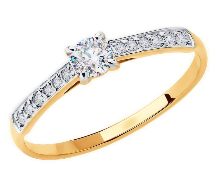 Кольцо из&nbsp;золота с&nbsp;фианитом