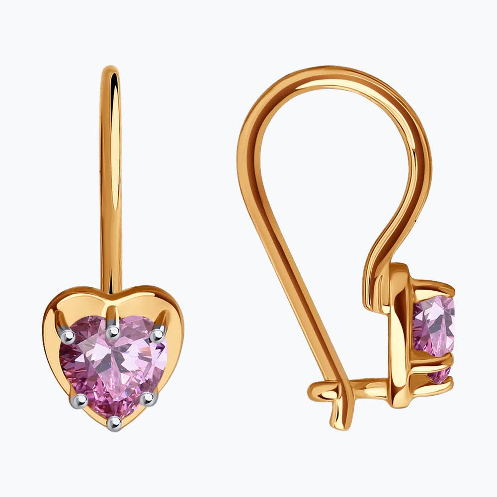 Серьги из&nbsp;золота с&nbsp;фианитом