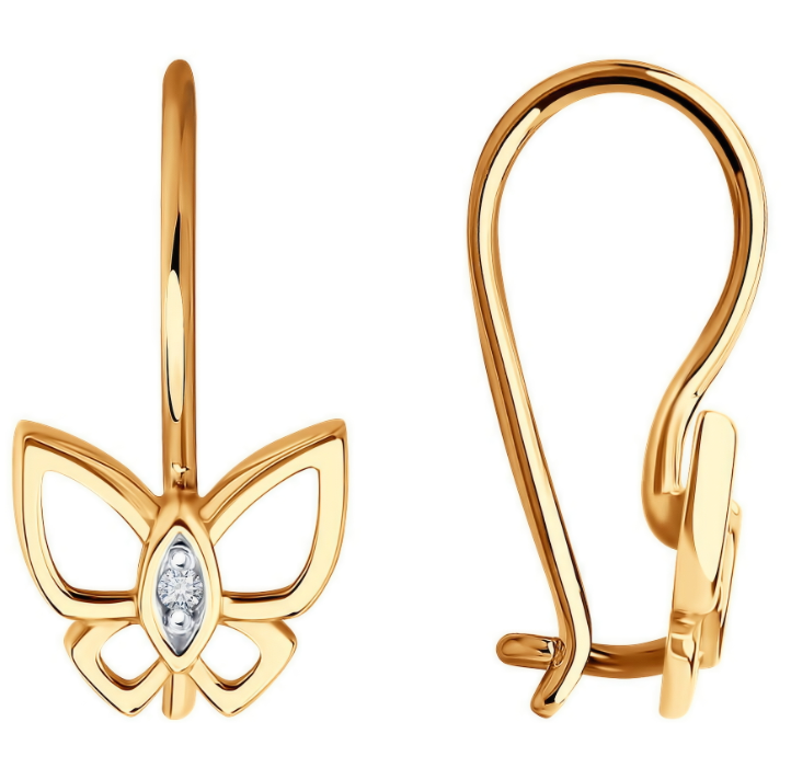 Серьги из&nbsp;золота с&nbsp;фианитом