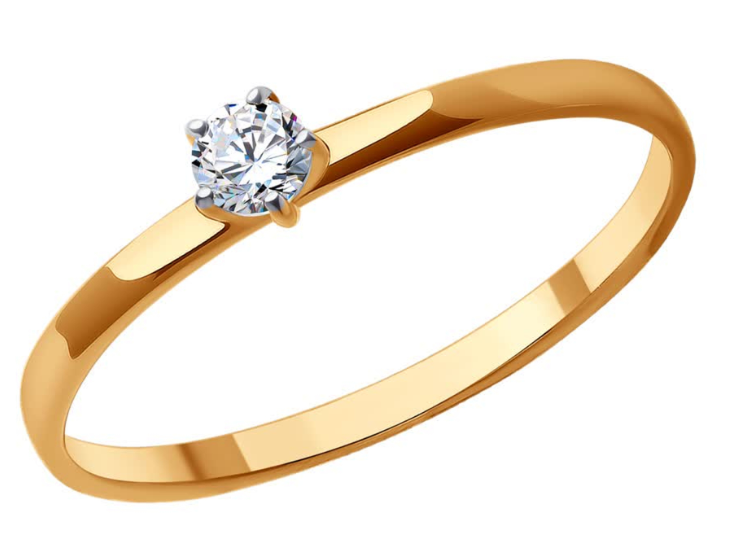 Кольцо из&nbsp;золота с&nbsp;фианитом