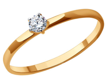 Кольцо из&nbsp;золота с&nbsp;фианитом