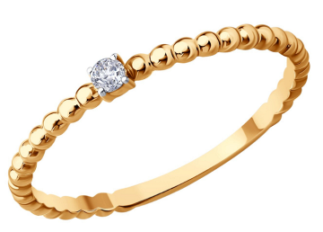 Кольцо из&nbsp;золота с&nbsp;фианитом