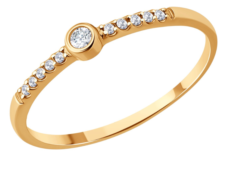 Кольцо из&nbsp;золота с&nbsp;фианитом