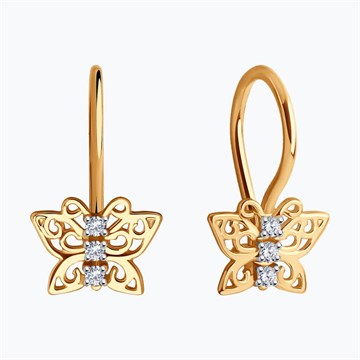 Серьги из&nbsp;золота с&nbsp;фианитом