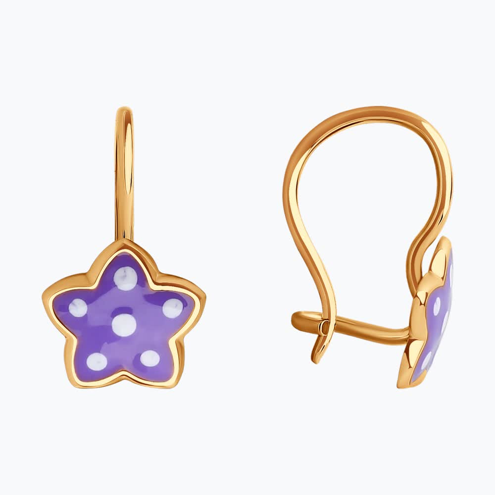 Серьги из&nbsp;золота с&nbsp;эмалью