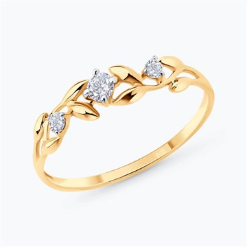 Кольцо из&nbsp;золота с&nbsp;фианитом