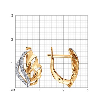 Серьги из&nbsp;золота с&nbsp;фианитом