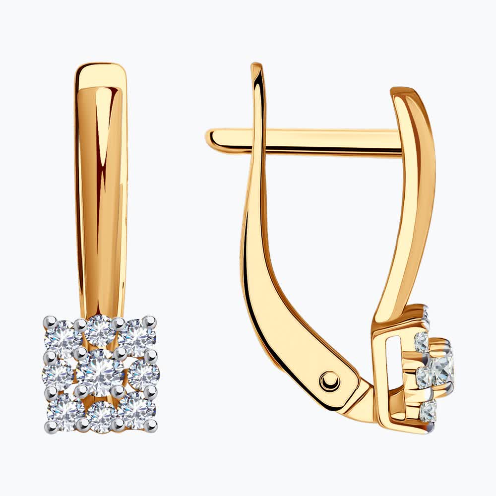 Серьги из&nbsp;золота с&nbsp;фианитом