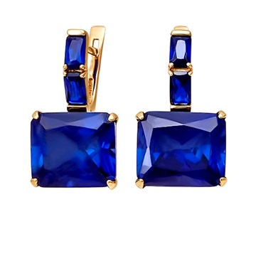 Серьги из&nbsp;золота Сапфир синтетика