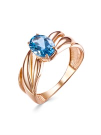 Кольцо из&nbsp;золота с&nbsp;топазом и&nbsp;фианитом